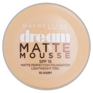 Image of Maybelline Dream Matte Mousse Foundation 10 Ivory 10ml Nude