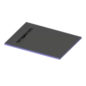 Image of Blue Rectangular Wet Room Shower Tray with End Waste Position 1200 x 900mm - Live Your Colour