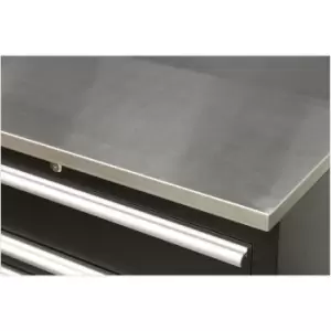 Image of 775mm Stainless Steel Worktop for ys02601 ys02603 & ys02620 Floor Cabinets