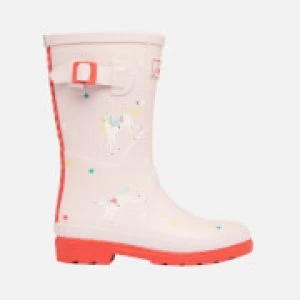 Image of Joules Kids Welly Print Wellies - Pink Unicorns - UK 1 Kids