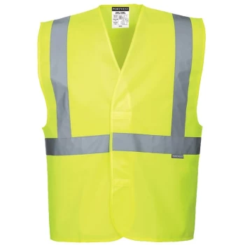 Image of C472YERS/M - sz S/M Hi-Vis One Band & Brace Vest - Yellow - Portwest