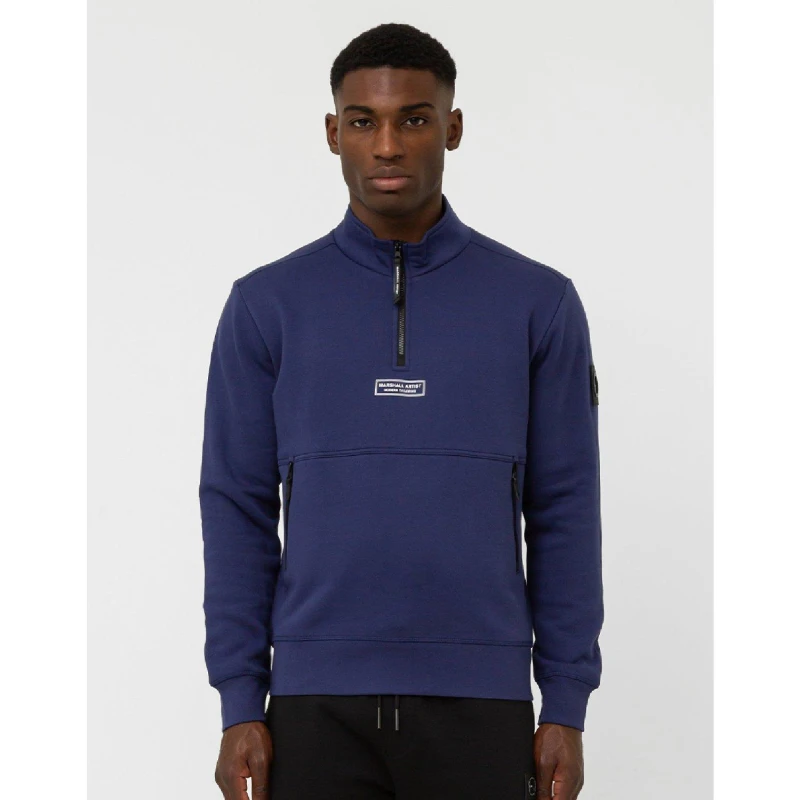 Image of Marshall Artist Mens Siren Quarter-Zip Fleece Monarch Blue male X Small