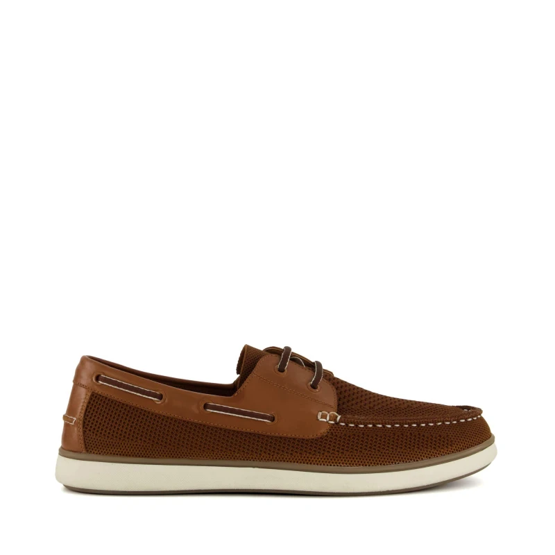 Image of Dune London Mens Blaim Canvas Boat Shoes Tan male 7 (41)