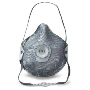 Image of Moldex FFP2V Mask Charcoal Layer Strap and Clip Grey Ref M2445 Pack of