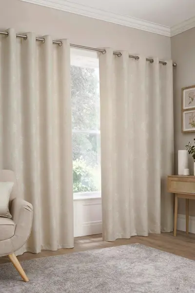 Image of Appletree Loft Harvest Jacquard Pair of Eyelet Curtains - Size 9