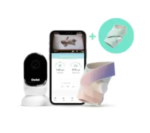 Image of OWLET Baby Monitor Duo Smart Sock Extension Pack & Cam Bundle Mint & Forever Rainbow