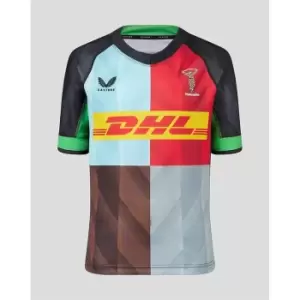 Image of Castore Harlequins Home Shirt 2023 2024 Juniors - Black