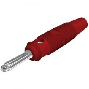 Image of Banana plug Plug straight Pin diameter 4mm Red SKS Hirschmann