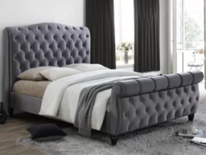 Image of Birlea Colorado 6ft Super King Size Grey Upholstered Fabric Bed Frame