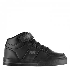 Image of Lonsdale Canons Childrens Hi Top Trainers - Black/Charcoal