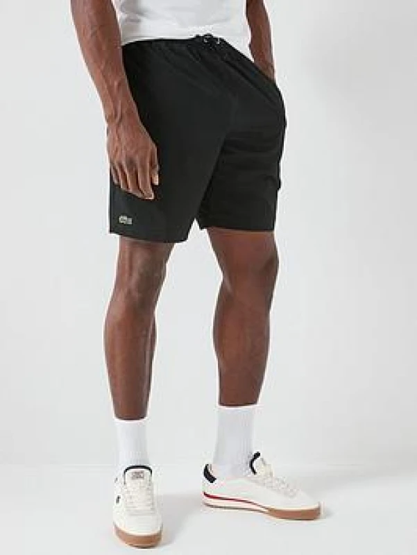 Image of Lacoste Lacoste Classic Taffeta Shorts Black - Lacoste - Size: M33/35 Black Male M33/35 LA34702
