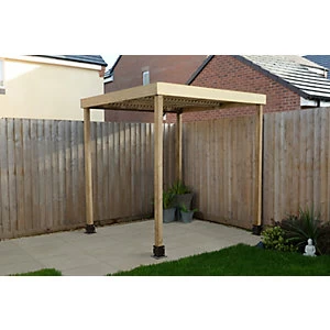 Image of Forest Garden Forest Modular Pergola No Sides Wood