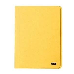 Image of Elba Boston Foolscap Square Cut Folder Pressboard 300 Micron 32mm Yellow Pack of 50
