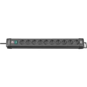 Image of Brennenstuhl 1951100100 Power strip (+ switch) 10x Black PG connector