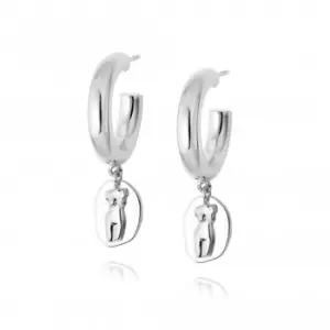 Image of Athena Hoop Sterling Silver Earrings AE01_SLV
