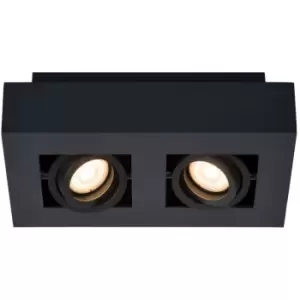 Image of Lucide XIRAX - Ceiling Spotlight - LED Dim to warm - GU10 - 2x5W 2200K/3000K - Black