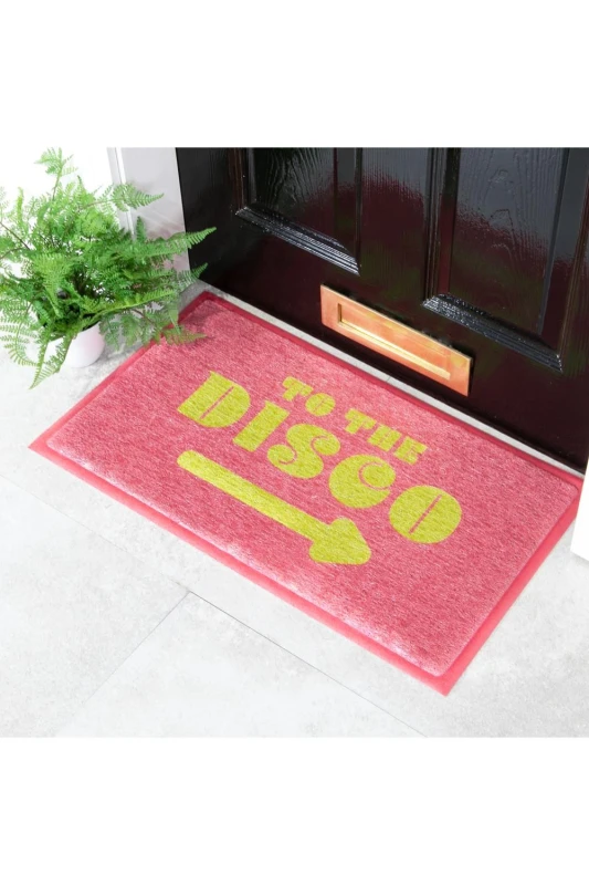 Image of Native Natural To The Disco Sign Doormat (70 X 40Cm)