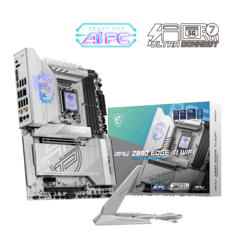 Image of MSI MPG Z890 EDGE TI WIFI Intel DDR5 PCIE 5.0 LGA 1851 ATX Motherboard