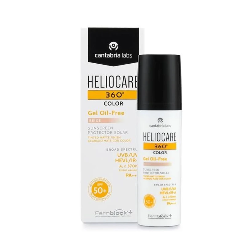 Image of Heliocare 360 Oil Free Compact Beige SPF50+ - 10g - Broad-Spectrum Sun Protection - Face the Future