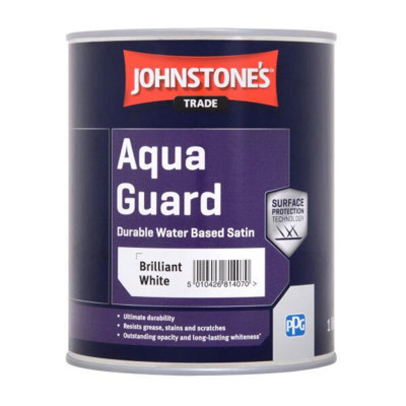 Image of Johnstone's Trade Johnstones Trade Aquaguard Satin Brilliant White 1L