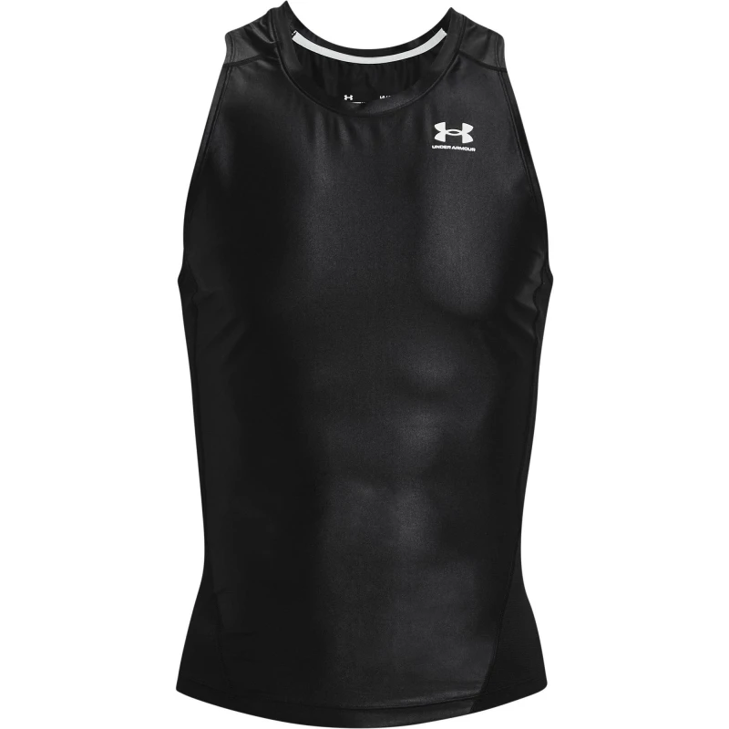Image of Under Armour Mens Isochill Tank Baselayer Top Black/White male S
