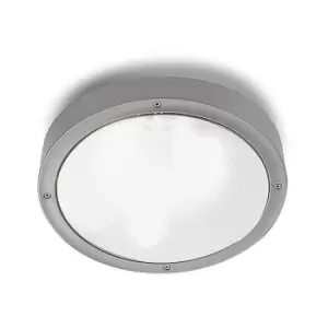 Image of Leds-C4 Basic - Outdoor LED Round Flush Ceiling Light Basic Grey 30cm 1488lm 4000K IP65
