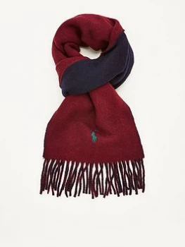 Image of Polo Ralph Lauren Reversible Scarf - Wine/Navy