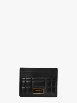 Image of Kate Spade Morgan Saffiano Leather Card Holder, Black, One Size