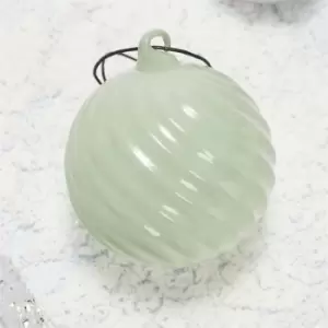 Image of I Saw It First House Doctor Glass Swirl Detail Bauble - Green