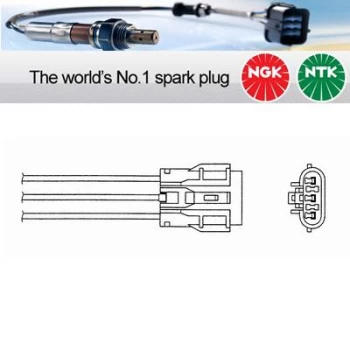Image of 1x NGK NTK Oxygen O2 Lambda Sensor OZA446-E56 OZA446E56 (0461)