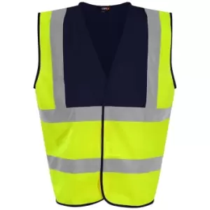 Image of PRO RTX High Visibility Unisex Waistcoat (M) (Yellow/Navy) - Yellow/Navy