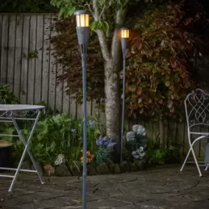 Image of Smart Garden Tiki Slate Flame Solar-Powered LED Outdoor Stake Light