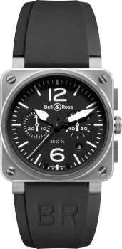 Image of Bell & Ross Watch BR 03 94 Chronograph Black Dial Steel Case