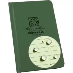 Image of Rite in the Rain Universal Fabrikoid, Side Bound Book, 4¼ x 6¾" (80 Sheets) Green / Green