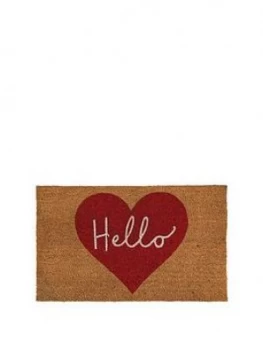Image of Hello Heart Coir Doormat