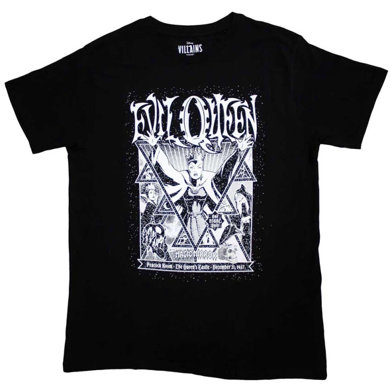Image of Disney Snow White Evil Queen One Night Only T Shirt Black unisex