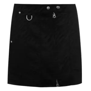 Image of Rag and Bone Biker Zebra Mini Skirt - Black