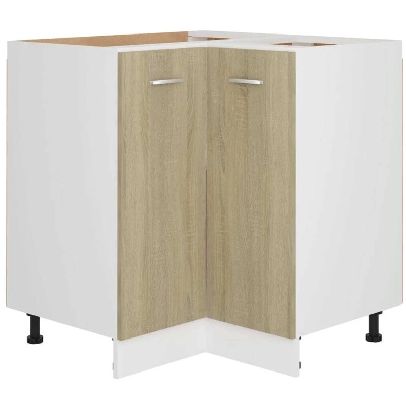 Image of VIDAXL Vidaxl - Corner Bottom Cabinet Lyon Sonoma Oak 75.5x75.5x81.5cm Engineered Wood 8720286132821