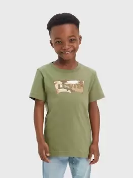 Image of Kids Camo Batwing Fill Tee - Green