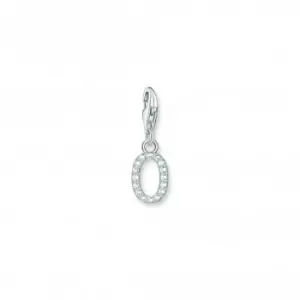 Image of Charmista White Zirconia Letter O Charm Pendant 1952-051-14
