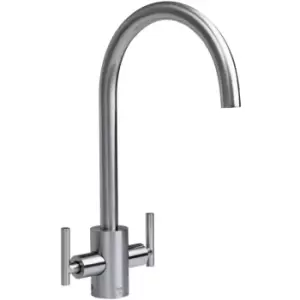 Image of Artisan Mono Kitchen Sink Mixer Tap Double Lever Modern Easyfit Chrome - Silver - Bristan