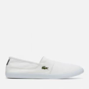 Image of Lacoste Mens Marice Bl 2 Canvas Slip-On Pumps - White - UK 9