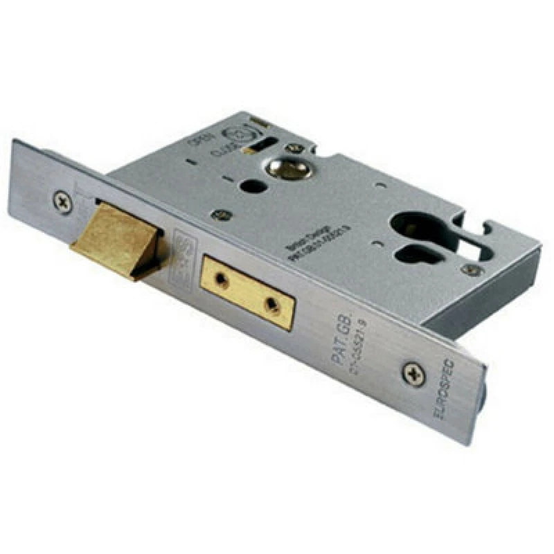 Image of Loops Euro Profile Architectural Sashlock 64mm Satin Stainless Steel Door Latch Metallics unisex