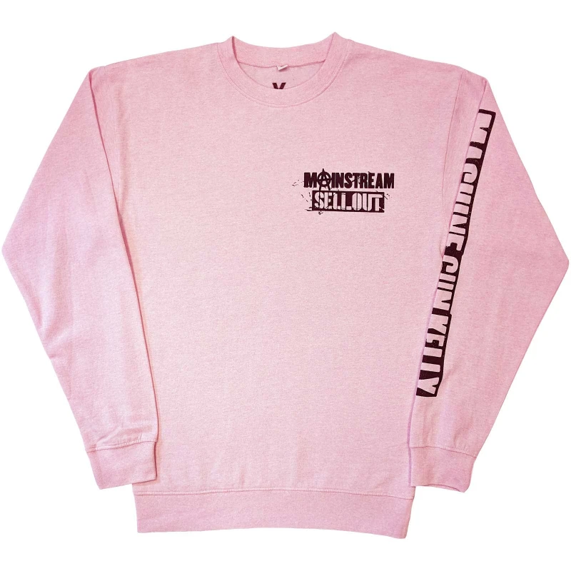 Image of Machine Gun Kelly Mens Mainstream Sellout Sweatshirt in Pink Size: Medium Pink Male M