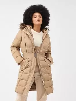 Image of Regatta Giovanna Fletcher - Decima Longline Padded Jacket - Light Brown, Light Brown, Size 18, Women