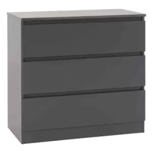 Image of Seconique Malvern 3 Drawer Chest - Grey