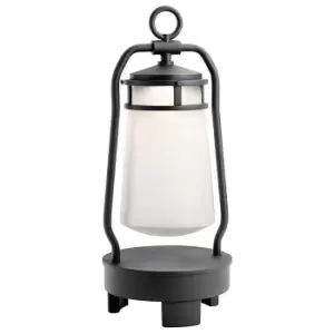 Image of Lyndon Integrated LED Outdoor Portable Bluetooth Speaker Lantern, EU Plug, Textured Black, IP44