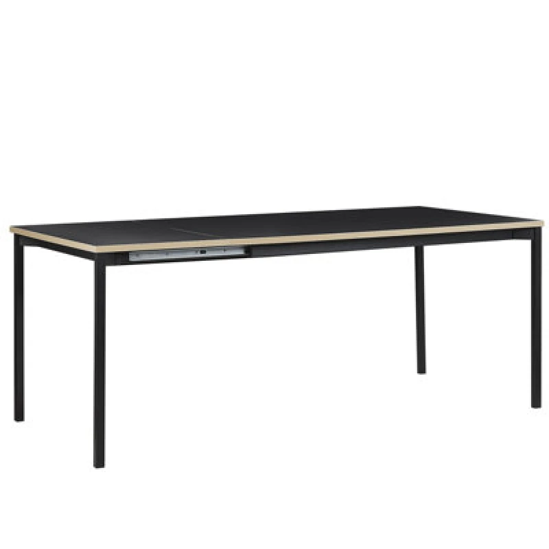 Image of Beliani Extending Dining Table Avis Black 140/190 Cm 90 Cm