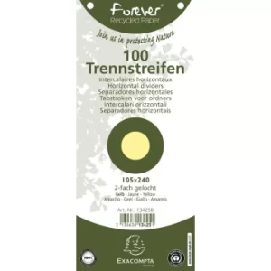 Image of Forever Horizontal Dividers 105x240mm, Yellow, 12 Packs of 100