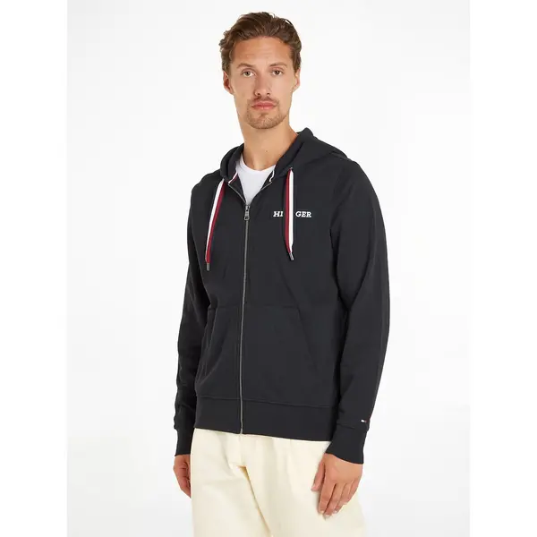 Image of Global Zip-Up Hoodie with Contrast Stripes